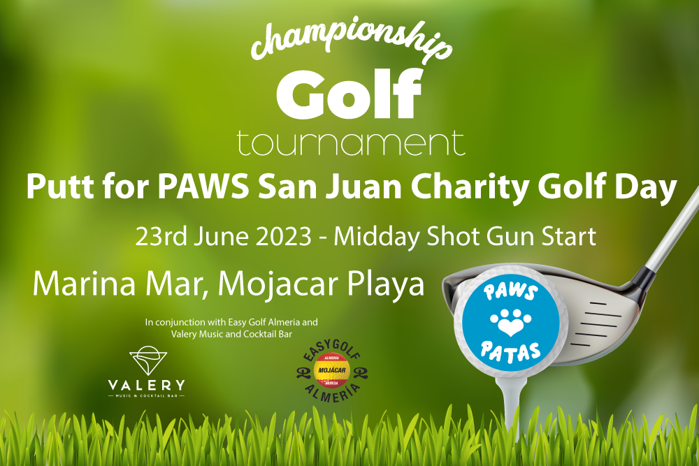 Putt para PAWS San Juan Charity Golf Day en Marina Mar, Mojacar Playa – 23 Junio 2023