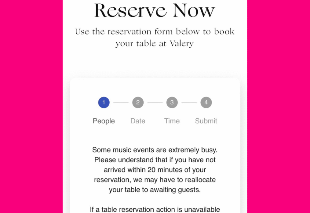 Reserve Online Now